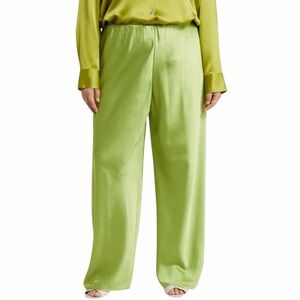 NWT Vince ‘Textured Satin Bias Cut Pant’ in “Cactus” Lime Green Plus Size 1X